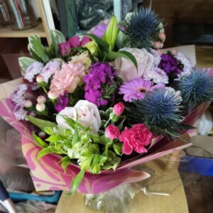 Pink and Purple Hand tied