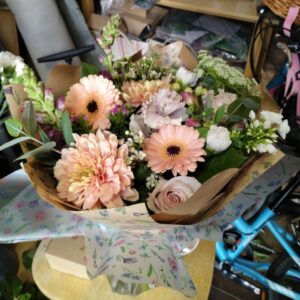 Peach and Cream Hand tied