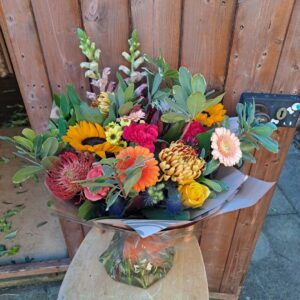 Yellow and Orange Hand tied